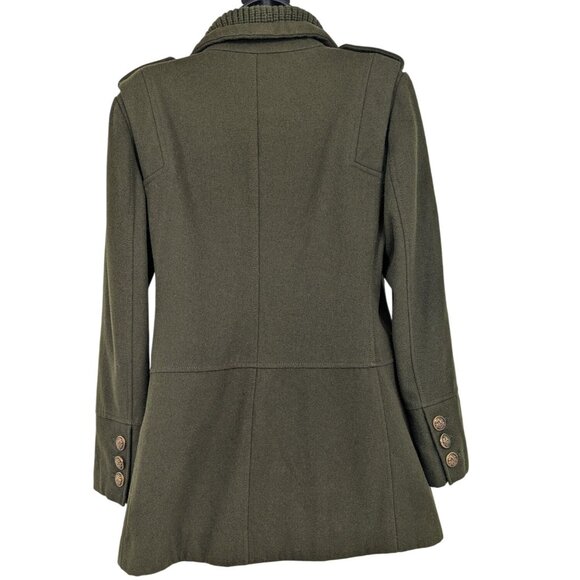 Guess Wool Blend Peacoat Jacket Women Size L Double Breasted Military Modern Y2K - Picture 2 of 16
